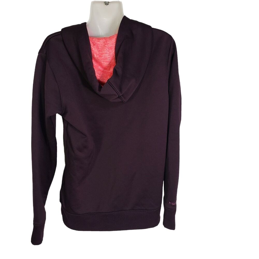 Under Armour Women Hoodie Small Cold Gear Pullover Storm Fleece Big Logo 1248640 - Picture 2 of 10
